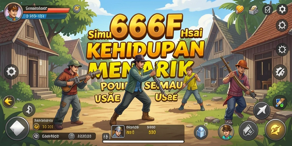 Screenshot gameplay 666FF yang menampilkan simulasi kehidupan yang mendalam.