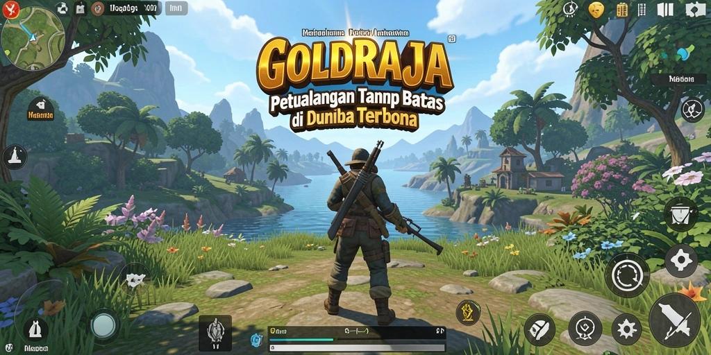 Tangkapan layar menampilkan gameplay epik dalam GOLDRAJA yang penuh petualangan.