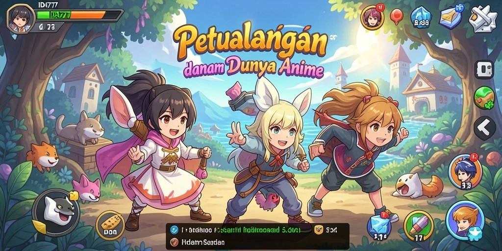 Tampilan gameplay yang memikat dalam <strong>IDA777</strong>, penuh aksi dan karakter anime.