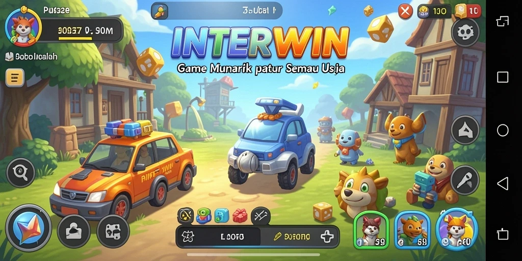 Tampilan gameplay INTERWIN yang menantang dan menarik.
