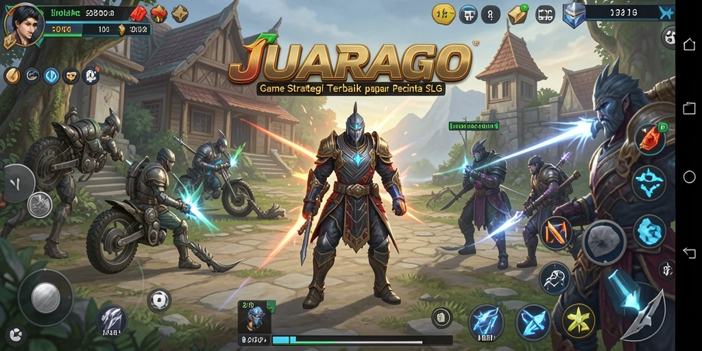 Screenshot gameplay JUARAGO yang menampilkan pertempuran strategis.