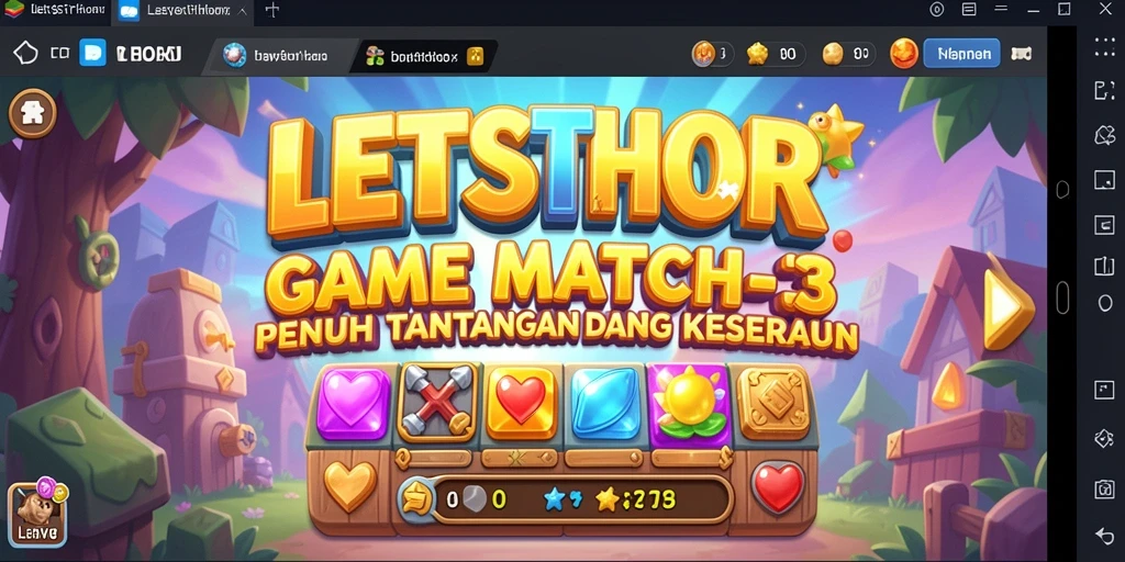 Gameplay seru LETSTHOR dengan tantangan Match-3.