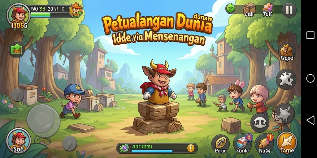 Tangkapan layar utama N06 menampilkan aksi gameplay Idle yang seru.