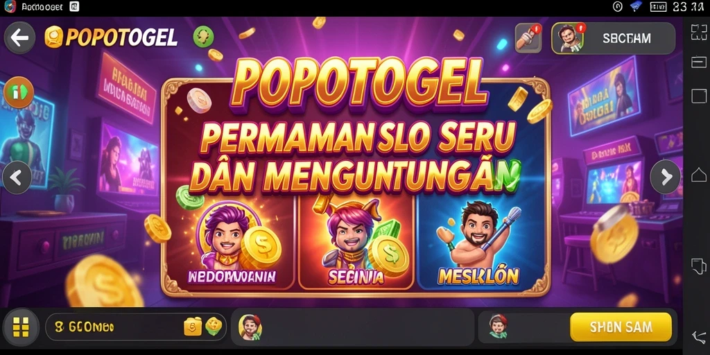 Screenshot gameplay POPOTOGEL menampilkan aksi seru permainan Slot.