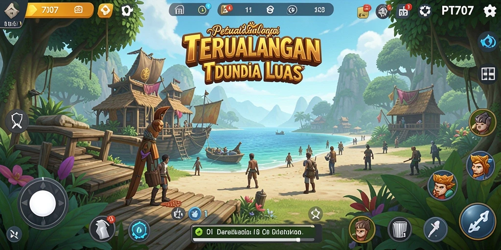 Gameplay PT707 menampilkan eksplorasi yang mendalam dan penuh petualangan.