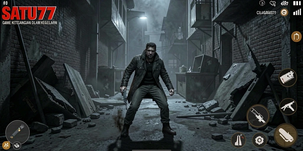 Tampilan menakutkan dari gameplay SATU77 yang mencekam.