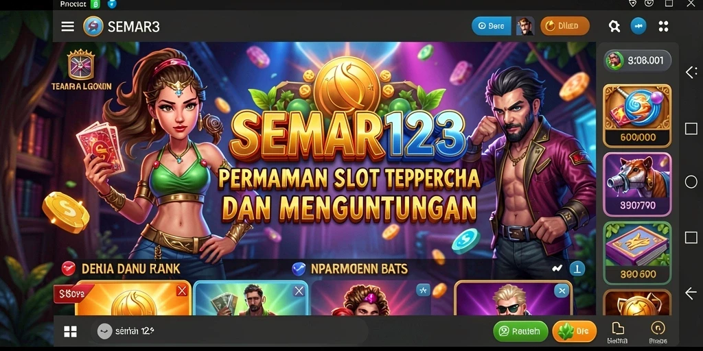 Tampilan gameplay menakjubkan dari SEMAR123 di layar slot.