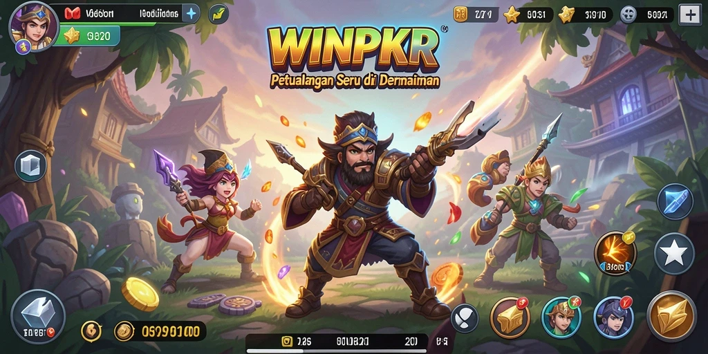 Gameplay mendebarkan di dunia petualangan WINPKR.
